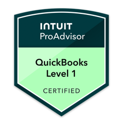 Intuit ProAdvisor QuickBooks Level 1 Certified badge